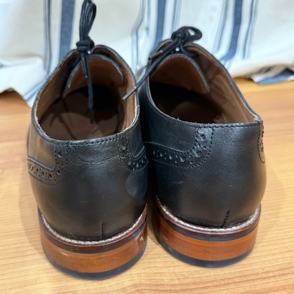 Johnston & Murphy Conard 2.0 Cap Toe Black Leather Oxford Shoes, 9.5 - Picture 3 of 6